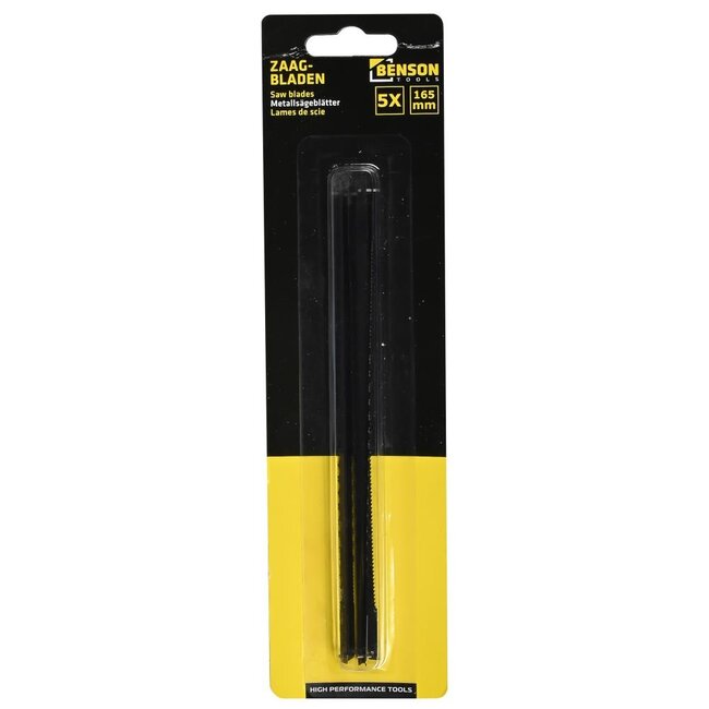 Benson Junior Zaagbladen 165 mm 18 TPI - 5-delige Set