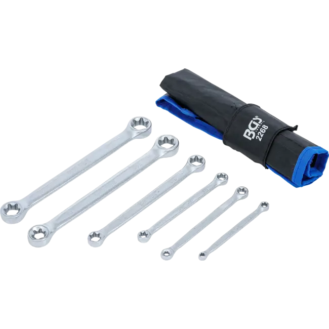BGS Ringsleutelset met E-profiel koppen vlak E6 x E8 - E20 x E24 6 delig