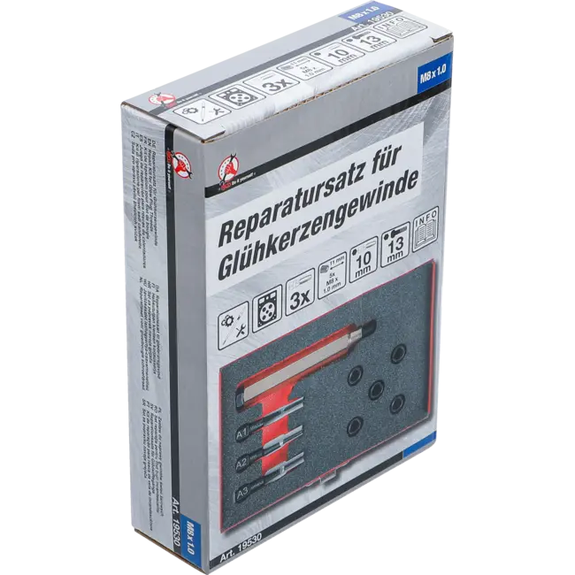 BGS Reparatieset voor gloeibougie schroefdraad - M8 x 1,0