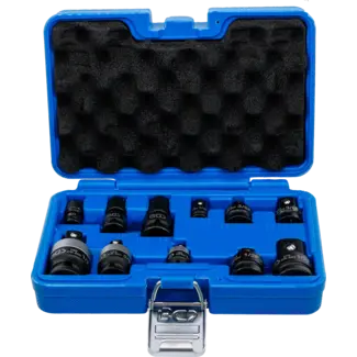 BGS technic Krachtadapter- en Kogelgewrichtset 11-delig – 1/4", 3/8", 1/2"