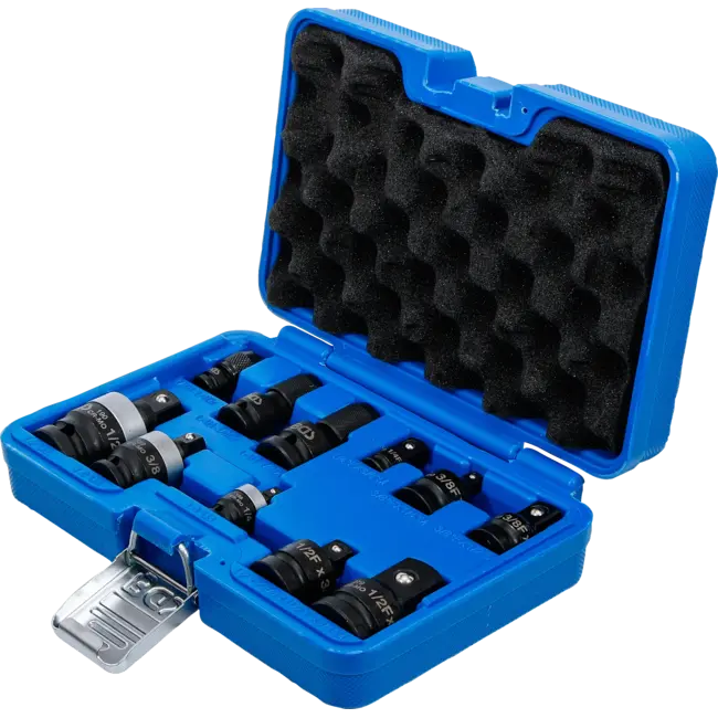 BGS Krachtadapter- en Kogelgewrichtset 11-delig – 1/4", 3/8", 1/2"