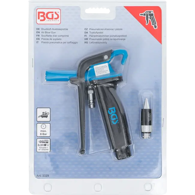 BGS Perslucht blaaspistool - met geluiddempend mondstuk