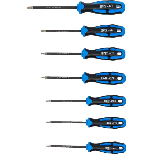 BGS Schroevendraaierset - diamantcoating - Torx T10 t/m T40 - 7 delig