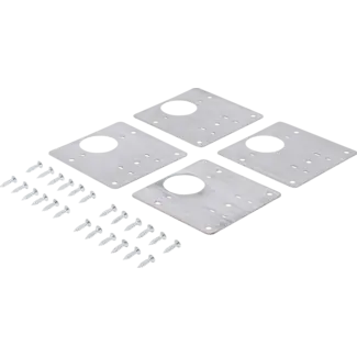 BGS Do it yourself Set scharnierreparatieplaten - roestvrij staal - 4 delig
