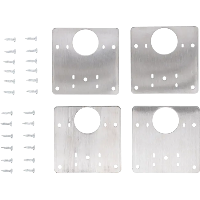BGS Set scharnierreparatieplaten - roestvrij staal - 4 delig