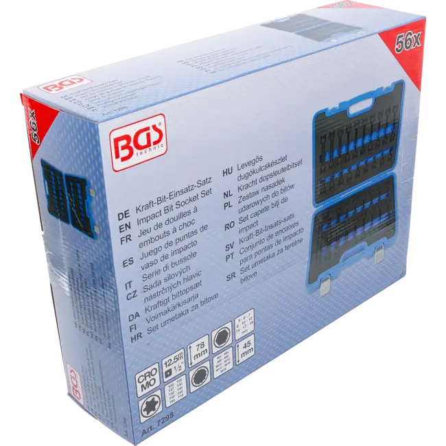 BGS Kracht dopsleutelbitset - 1/2" - 56 delig