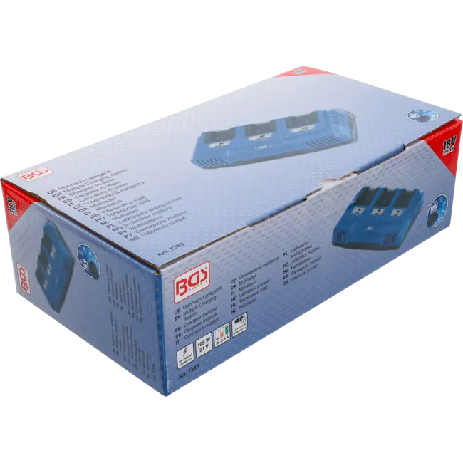 BGS Multilader 18 V – 3 x 2,5 A – Voor BGS Accu's
