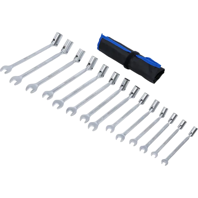 BGS Steekringsleutelset - flexibele ringzijde - 8 t/m 22 mm - 14 delig