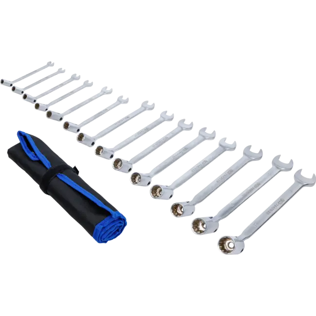 BGS Steekringsleutelset - flexibele ringzijde - 8 t/m 22 mm - 14 delig