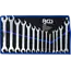 BGS Steeksleutelset - extra vlak - 6 t/m 22 mm en 1/4" t/m 3/4" - 14 delig