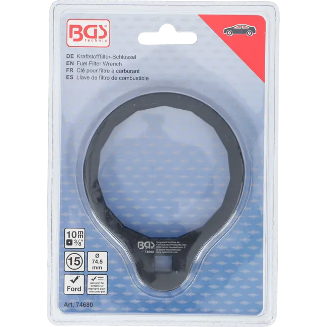 BGS Oliefiltersleutel - 15-kant - Ø 74,5 mm - Ford 1.5, 1.6 EcoBoost