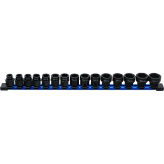 BGS technic Krachtdoppenset zeskant, extra vlak - 1/2" - 10 t/m 24 mm - 15 delig