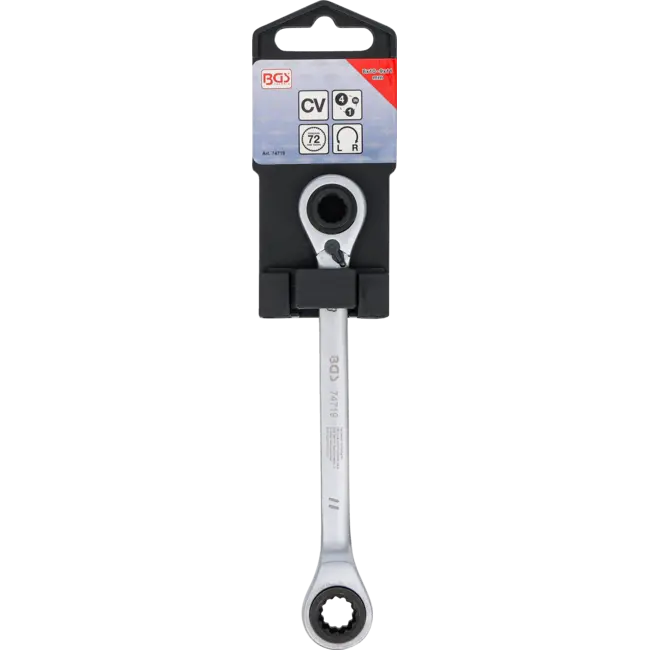 BGS Dubbele Ratelringsleutel 4-in-1 - 8 t/m 11 mm - 72 Tanden