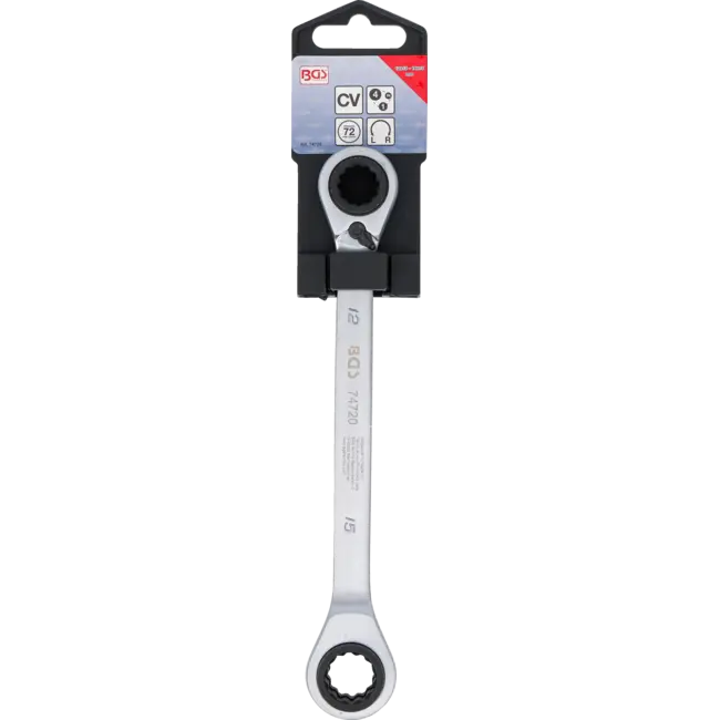 BGS Dubbele Ratelringsleutel 4-in-1 - 12 t/m 15 mm - 72 Tanden