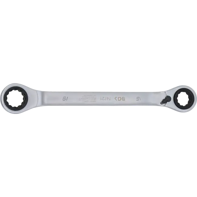BGS Dubbele Ratelringsleutel 4-in-1 - 16 t/m 19 mm - 72 Tanden