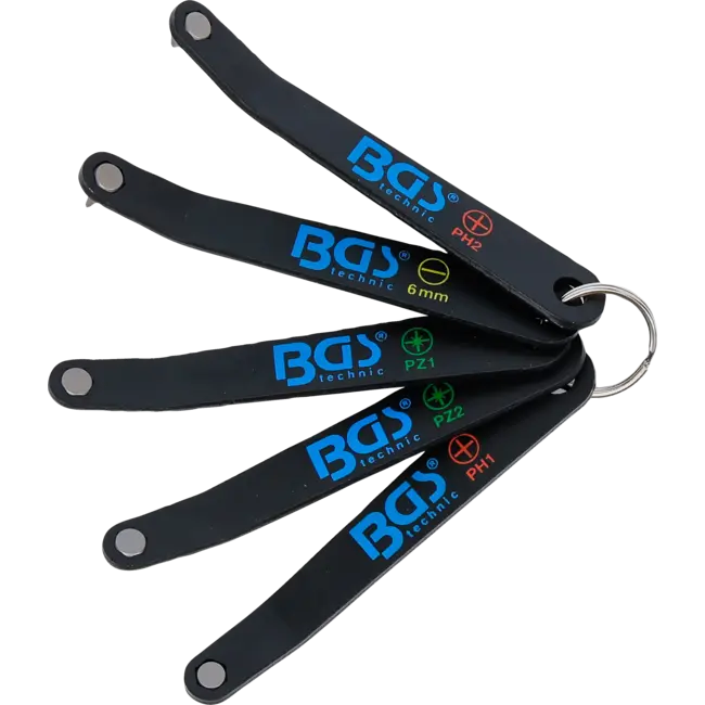 BGS Speciale Bitschroevendraaierset Extra Plat – PH, PZ & SL – 5-delig
