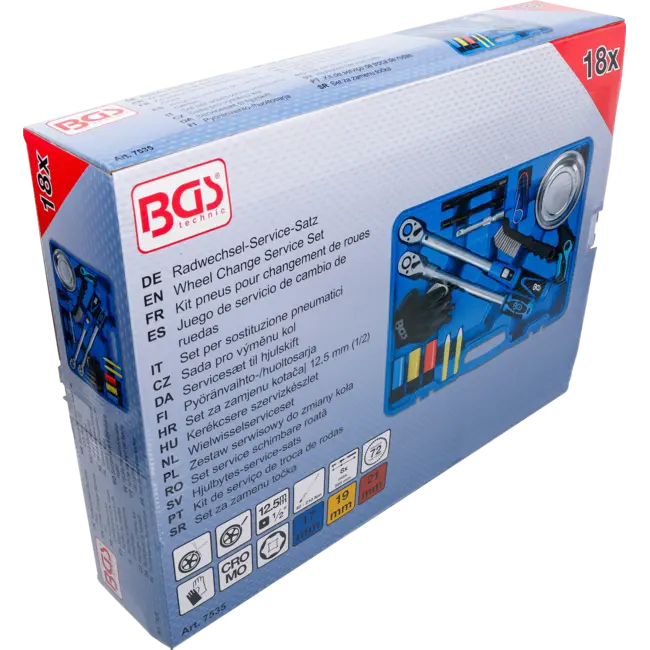 BGS Wielwisselserviceset - 1/2" - 18 delig