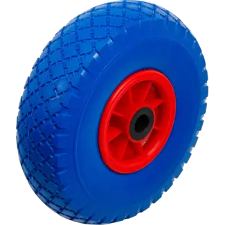 BGS Do it yourself Wiel voor steekwagen / kar - PU , rood / blauw - 260 mm