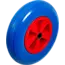 BGS Kruiwagenwiel - PU - rood / blauw - 400 mm