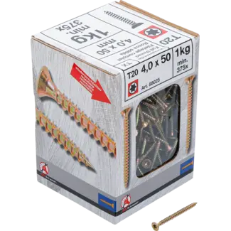 BGS Do it yourself Multischroeven - Torx T20 - 4,0 x 50 mm - 1 kg / 375 stuks