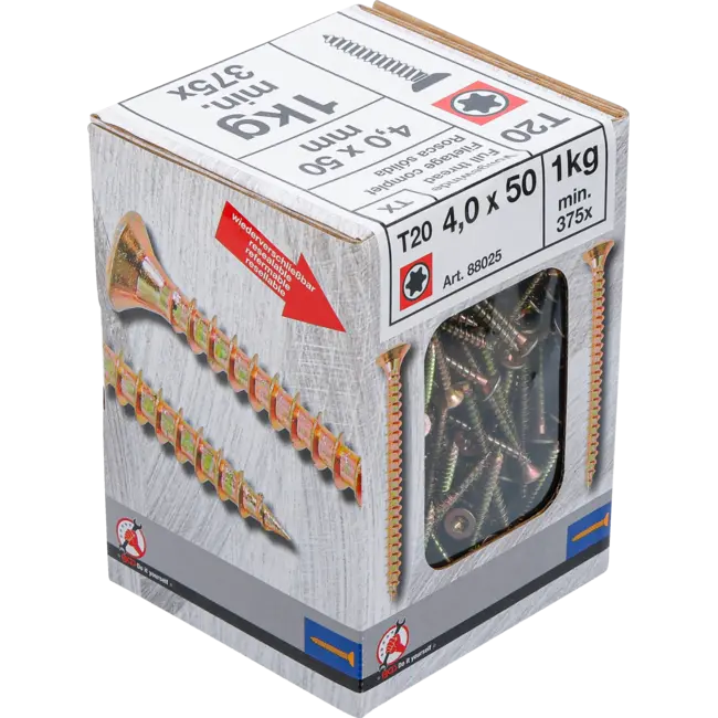 BGS Multischroeven - Torx T20 - 4,0 x 50 mm - 1 kg / 375 stuks