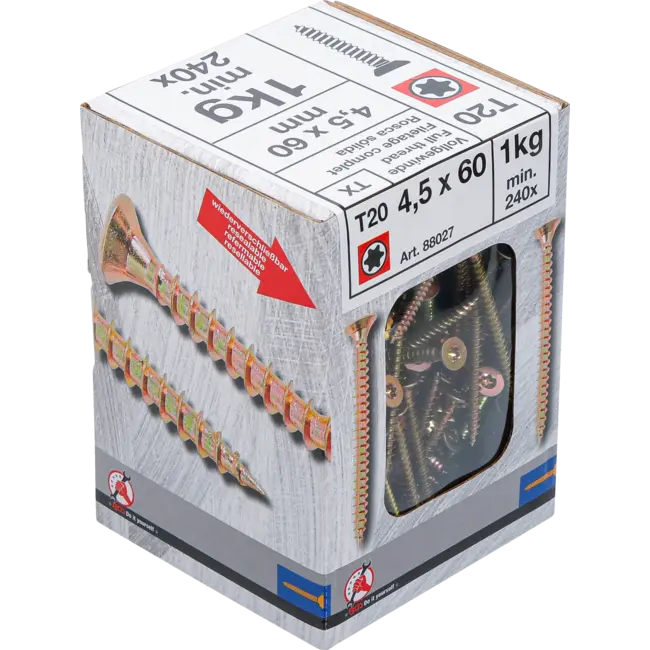 BGS Multischroeven - Torx T20 - 4,0 x 60 mm - 1 kg / 240 stuks