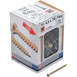 BGS Do it yourself Multischroeven - Torx T20 - 4,5 x 70 mm - 1 kg / 210 stuks