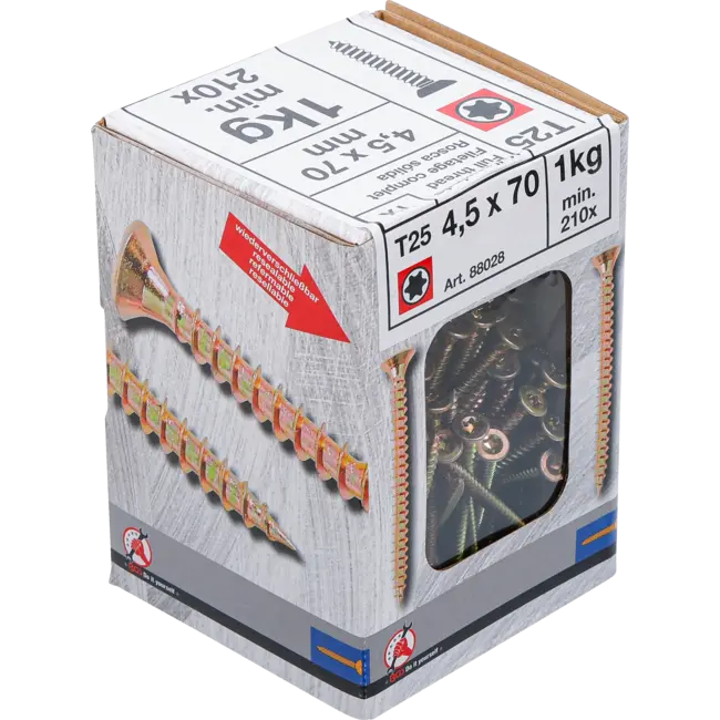BGS Multischroeven - Torx T20 - 4,5 x 70 mm - 1 kg / 210 stuks