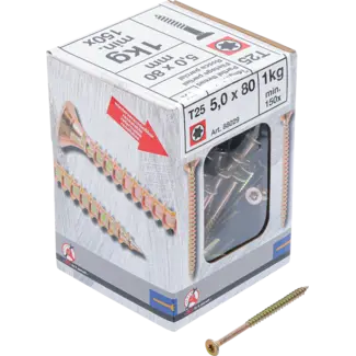 BGS Do it yourself Multischroeven - Torx T25 - 5,0 x 80 mm  - 1 kg / 150 stuks