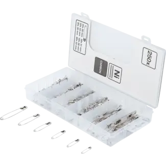 BGS Do it yourself Assortiment veiligheidsspelden - 22  t/m 55 mm - 6 maten - 250 delig