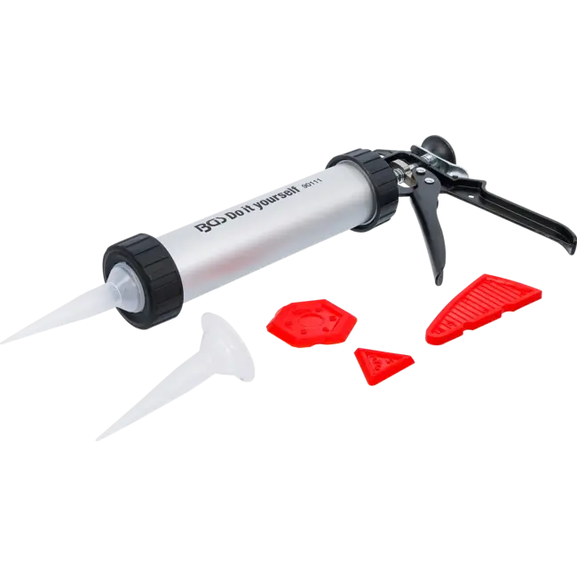 BGS Kitspuit aluminium - met voegstrijker set - 5 delig