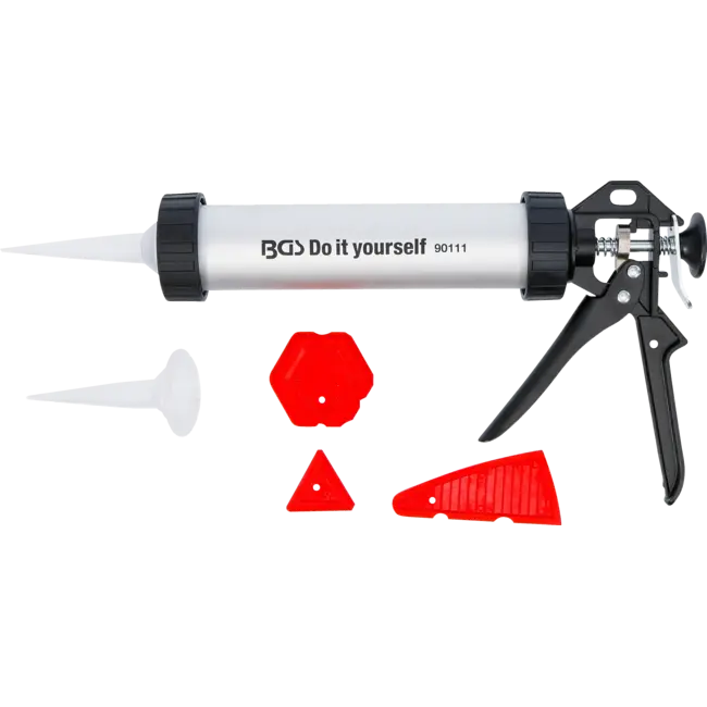 BGS Kitspuit aluminium - met voegstrijker set - 5 delig