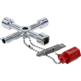 BGS technic Universele schakelkastsleutel – met bit en adapter