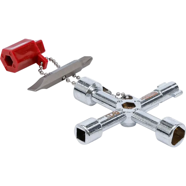 BGS Universele schakelkastsleutel – met bit en adapter