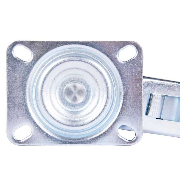 Tarsus Zwenkwiel + rem 100 mm – blauw