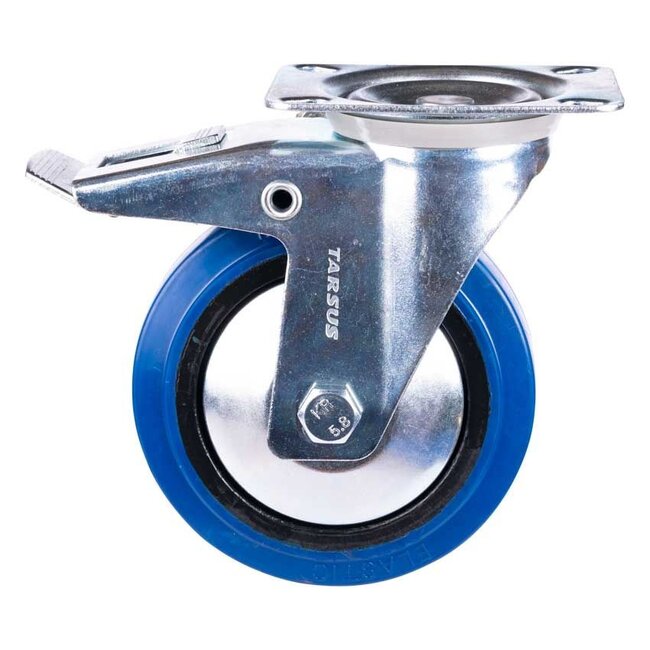 Tarsus Zwenkwiel + rem 125 mm – blauw