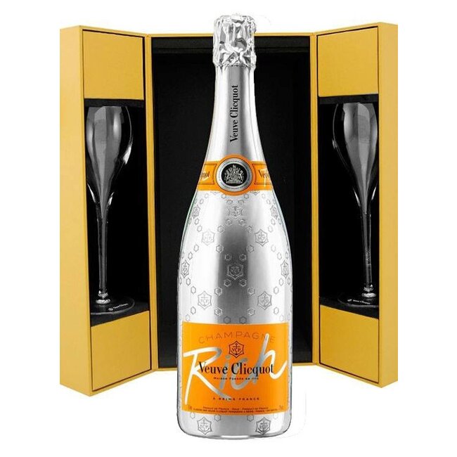 Veuve Clicquot  Rich Luxe coffret + 2 flutes 75CL