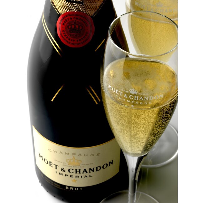 Moët & Chandon Brut Impérial in Geschenkkist + 2 flutes 75CL
