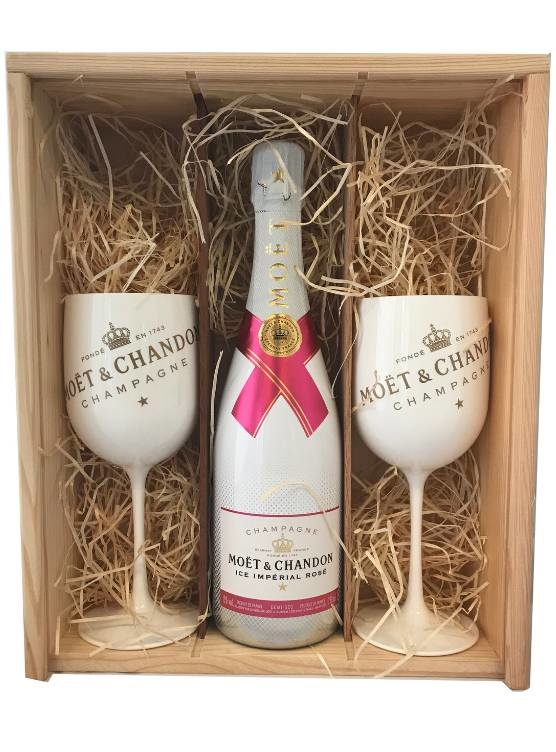 & Chandon Rosé Gift 2 Ice Glazen laten bezorgen Drank Cadeau