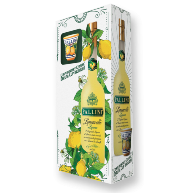 Pallini Limoncello 50cl + Glas + GB