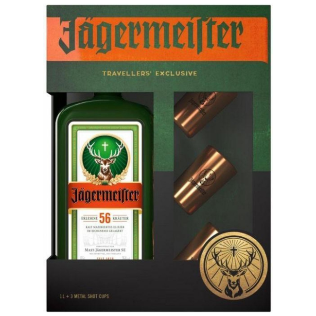 Jägermeister + 3 Metal Cup Shots