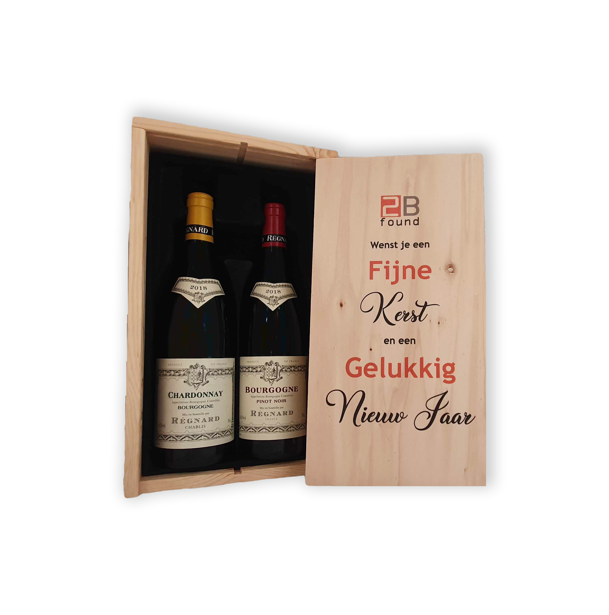 Wijncadeau in houten kist Régnard | Online bij - Drank Cadeau