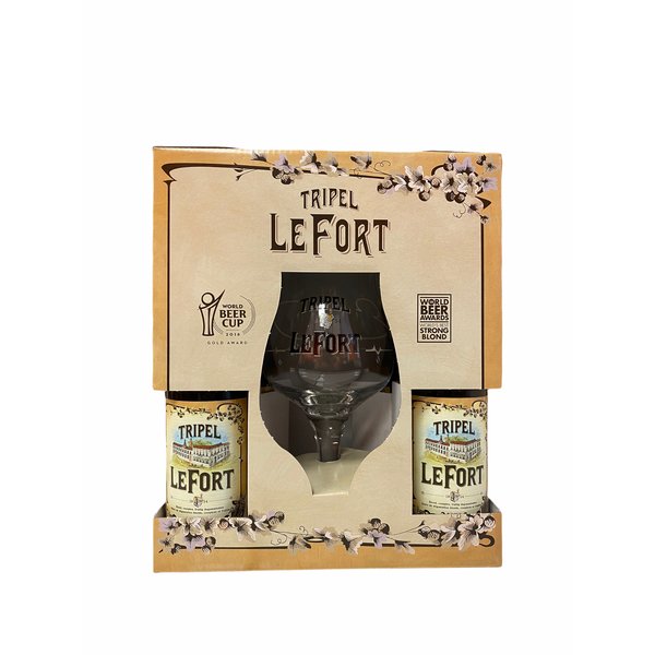 LeFort Tripel 4x 330ml met glas in giftpack