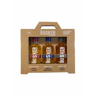 The Busker Proeverij Whiskey Single Grain, -Malt, -Pot Still 3 x 20 cl