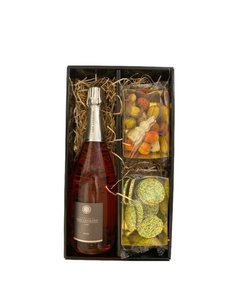 Eric Legrand Paaspakket Champagne Rosé 75cl met Luxe Paaschocolade  & Paasflikken