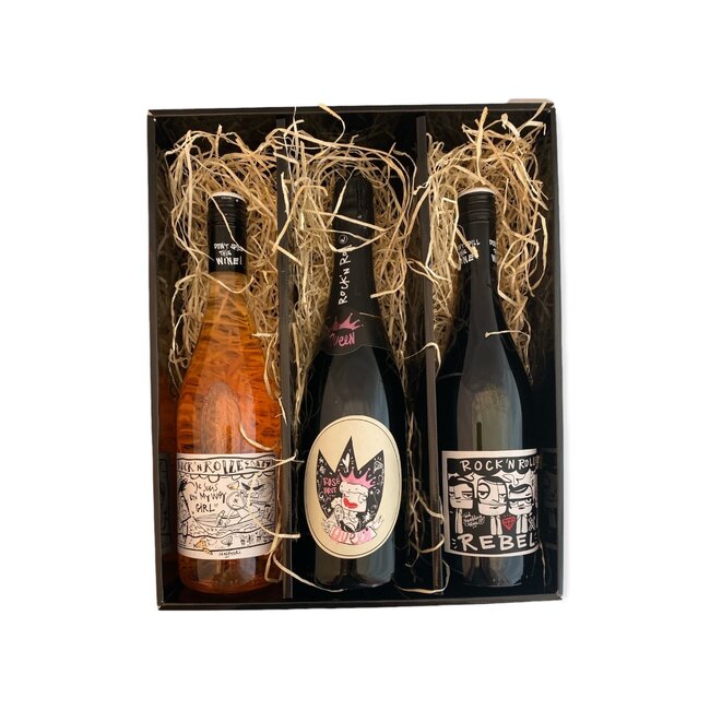 Rock 'n Rolle Rood en Rosé Wijn Cadeaupakket 3 x 75CL