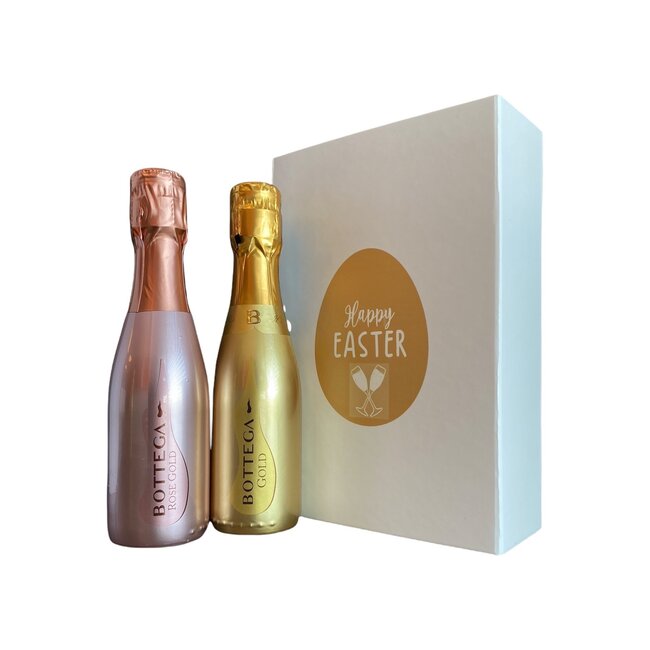 Bottega 1x Brut 20cl & 1x Rosé 20cl in Paasgeschenkdoos