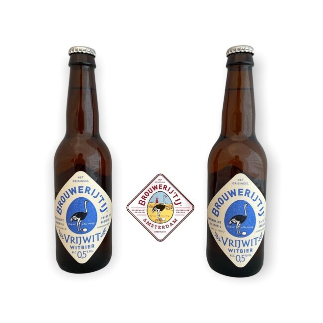 Brouwerij 't IJ Vrijwit witbier duo bierpakket 2 x 33CL