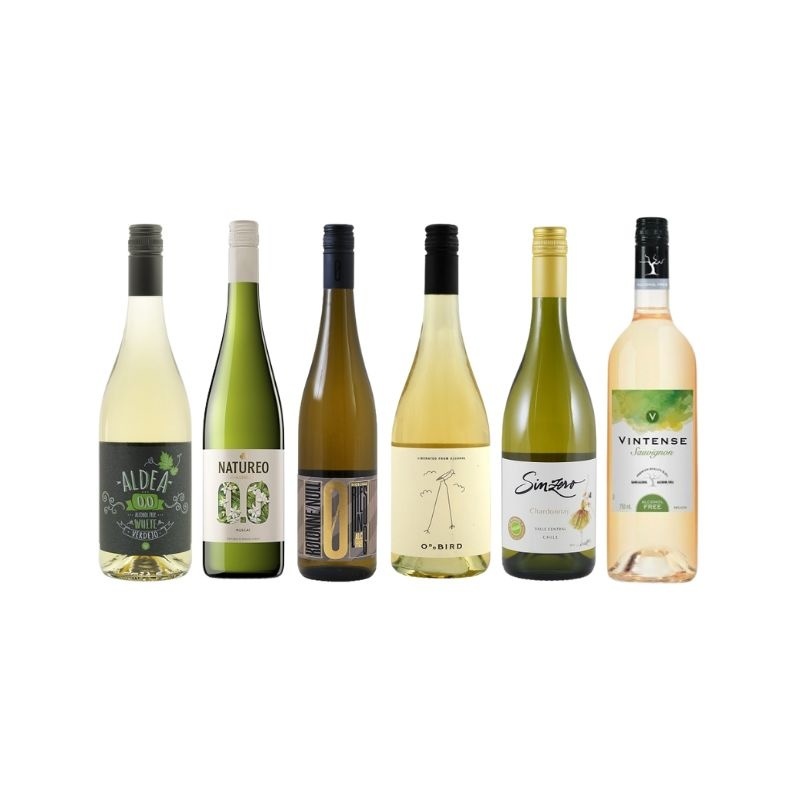 onderpand Vervelend verkoper Het Alcoholvrije witte wijn proefpakket 6 x 75CL - Drankcadeau - Drank  Cadeau