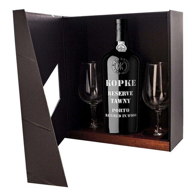 Kopke Reserve Tawny Giftbox met 2 glazen